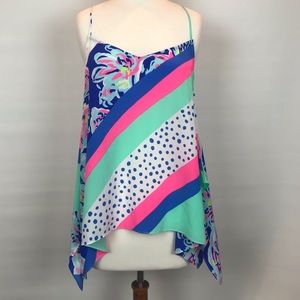 Lily Pulitzer Alora Silk Top Size S